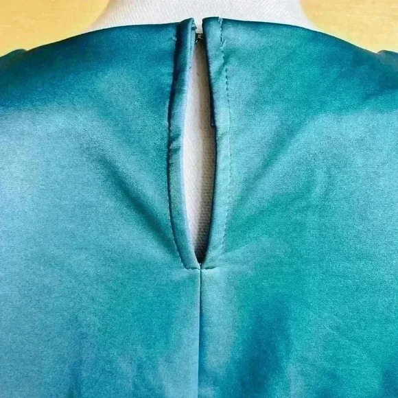 NWT! Tov Faux Leather Long Sleeve Lace Hem Dress - Picture 5 of 8